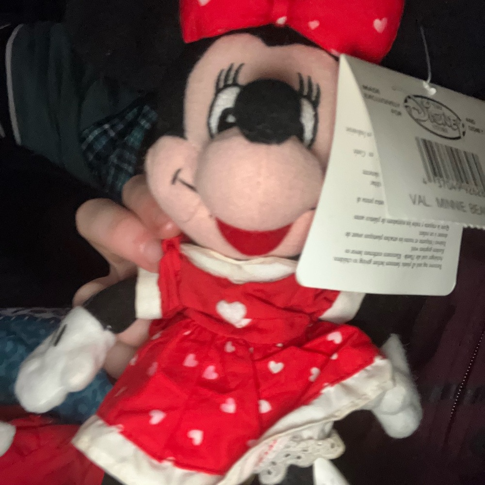 Disney Minnie Mouse Red Heart Dress Plush